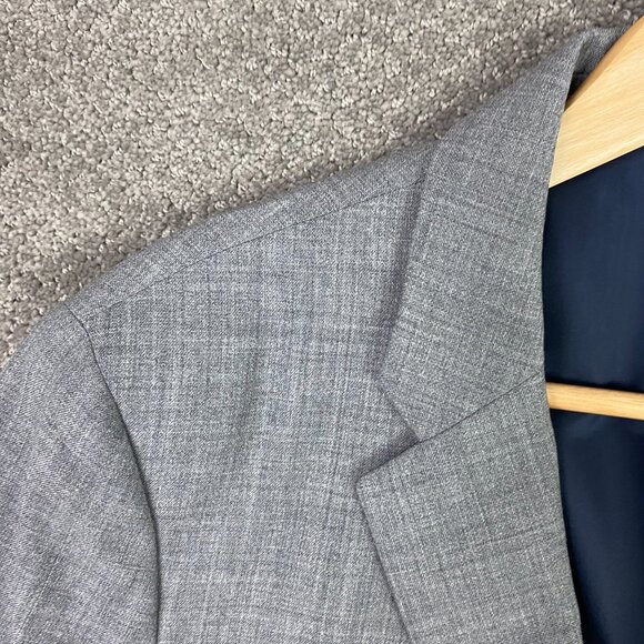 J. CREW Voyager Sport Coat Blazer Men's 44R Fits Slim Gray Thompson Wool - Picture 3 of 15